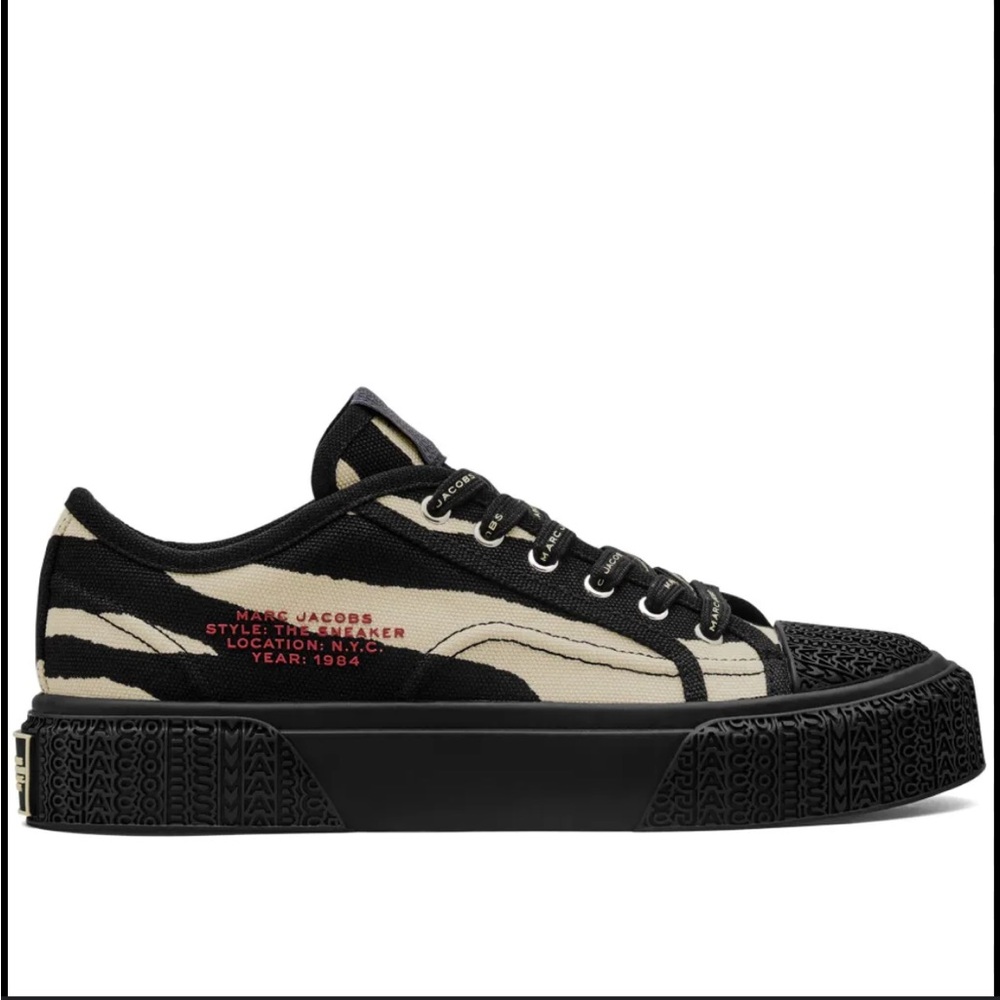 Marc Jacobs Black and Tan Sneakers with Suede Upper
